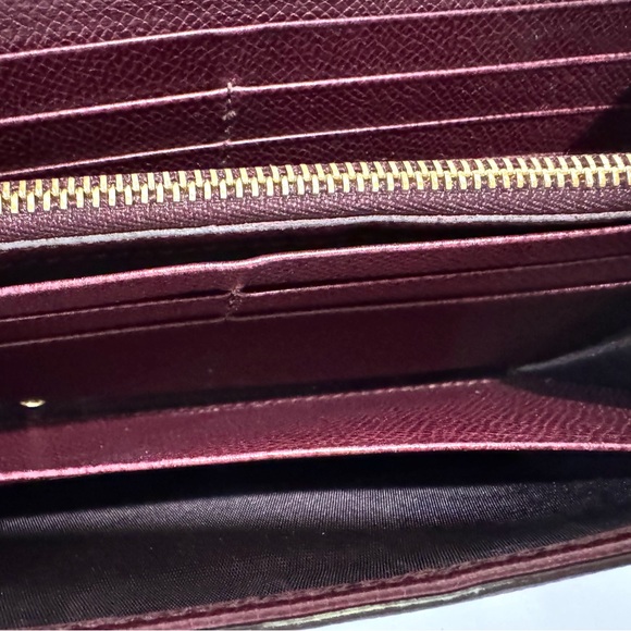 Ferragamo Vara Burgundy Leather Continental Wallet/Clutch/Crossbody - Picture 12 of 12